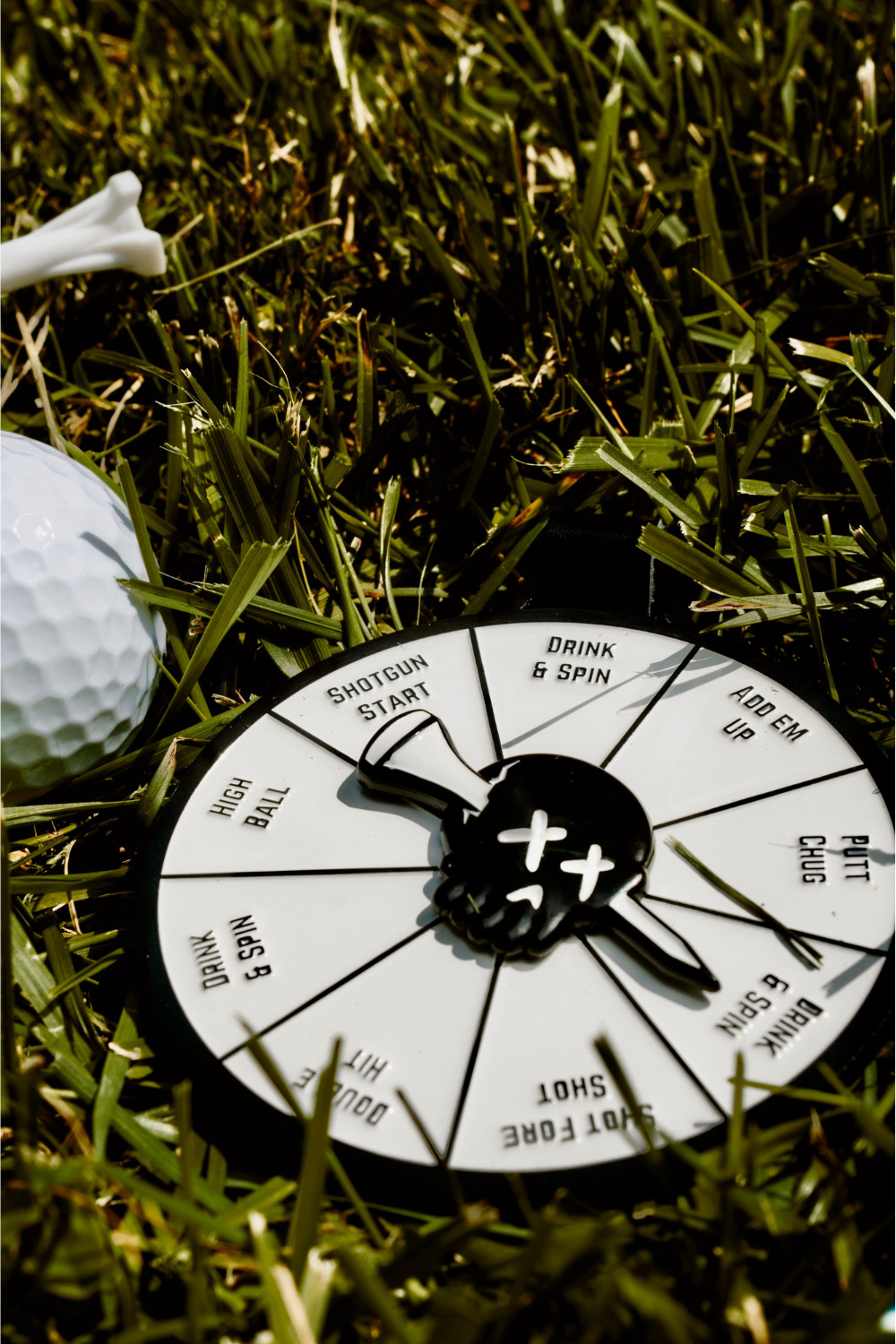 Swing Lube bag tag spinner game — fun golf drinking game
